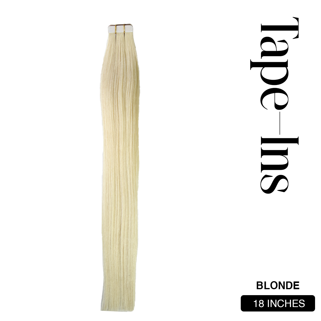 18 inches Blonde Tape In Hair Extensions from Mallia | South Africa's Best Online Hair Store for Wigs, Weaves & Hair Extensions - Hair City, Hair Majesty, frontal weave, wigs, hair extensions, hair weaves, frontal wig, wigs for sale, curly weaves, hair extensions near me, takealot wigs, weave hairstyle, Clip in hair extensions, front lace wigs, curly hair piece, ponytail extensions, brazilian hair wigs, lace wig, curly wig, frontal closure, pony tail hair piece, tape in hair extensions